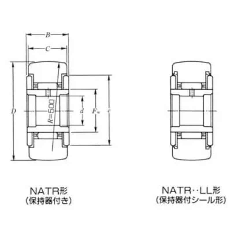 NTN NATR20XLL/3AS Follower Roller Bearing with Inner Ring 20x47x25 mm